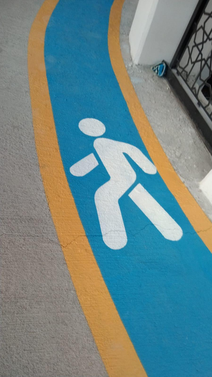 Yaya ve trafik yön çizgisi uygulaması
