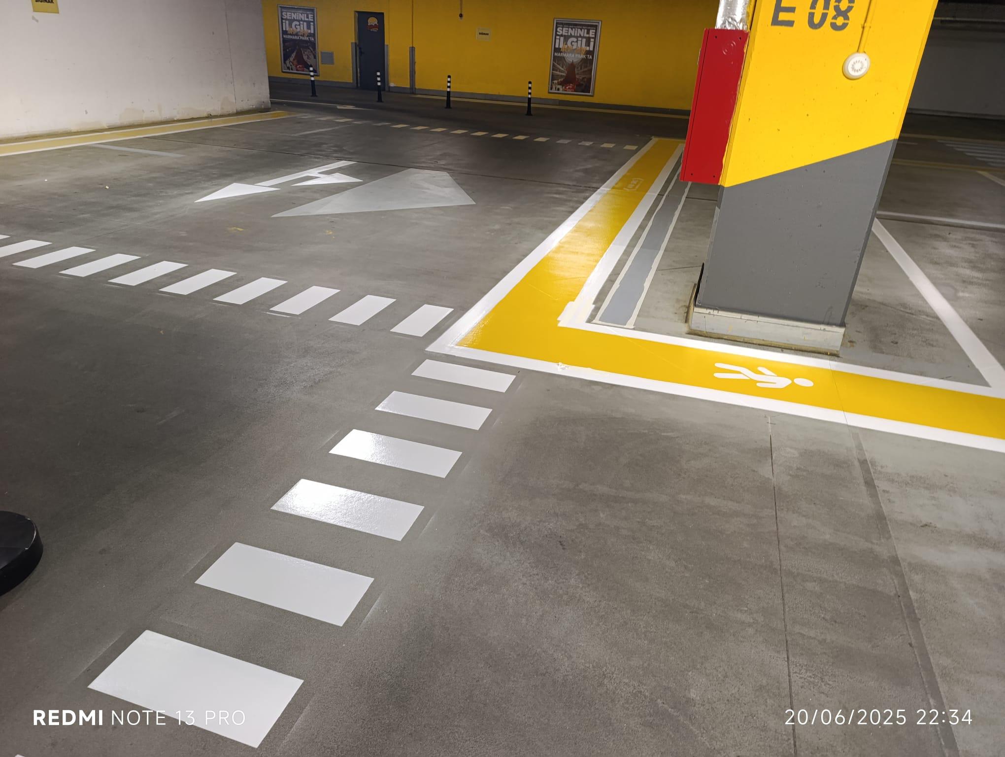 Yaya ve trafik yön çizgisi uygulaması