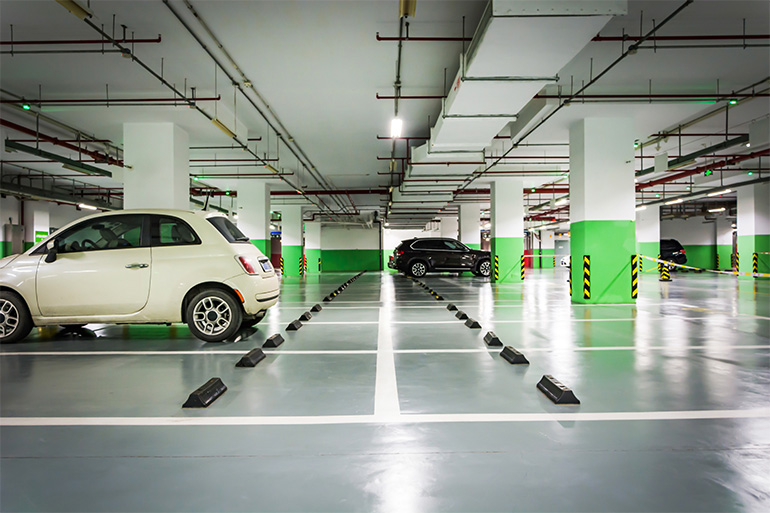 Otopark zemin çizgi ve yönlendirme uygulaması